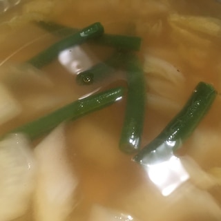 いんげんと白菜の味噌汁